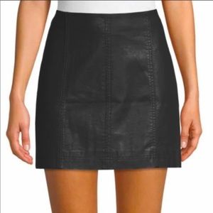 Free People Modern Femme Vegan Leather Mini Skirt